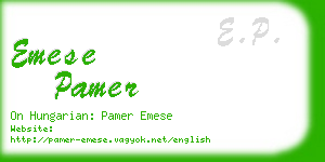 emese pamer business card